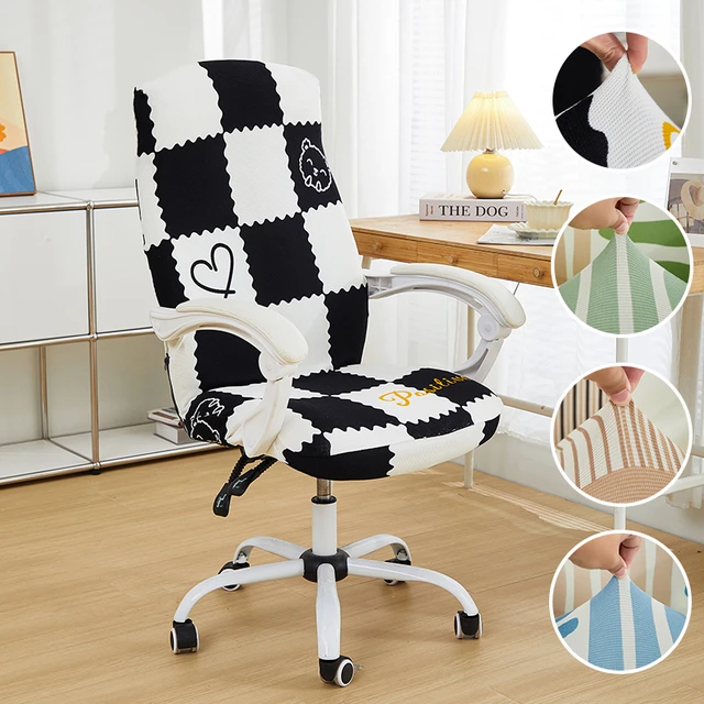 1PC Elastic Printed Computer Chair Covers Stretch Spandex Study Office  Chairs Slipcovers Dust Removable Gaming Armchair Cover - AliExpress
