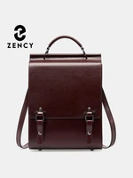 Zency 2025 Female Fashion Backpack Retro England Style Student Satchel Laptop Rucksack Women A4 Shoulder Bag School Bags Office