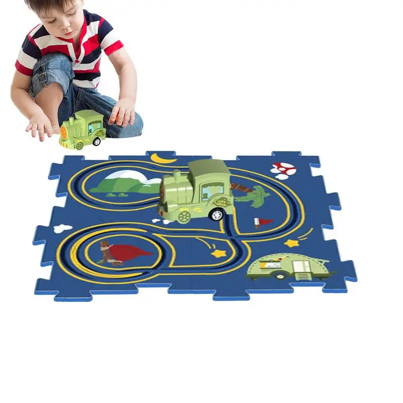 dinosaur toys race car track dinosaur for boys car race track toddler puzzle track car play set ergonomic race tracks for boys Toddler Vehicles Puzzle Track Play Set Race Tracks And Car Rail Toys DIY Educational Montessori Toys Preschoolers Birthday Gifts