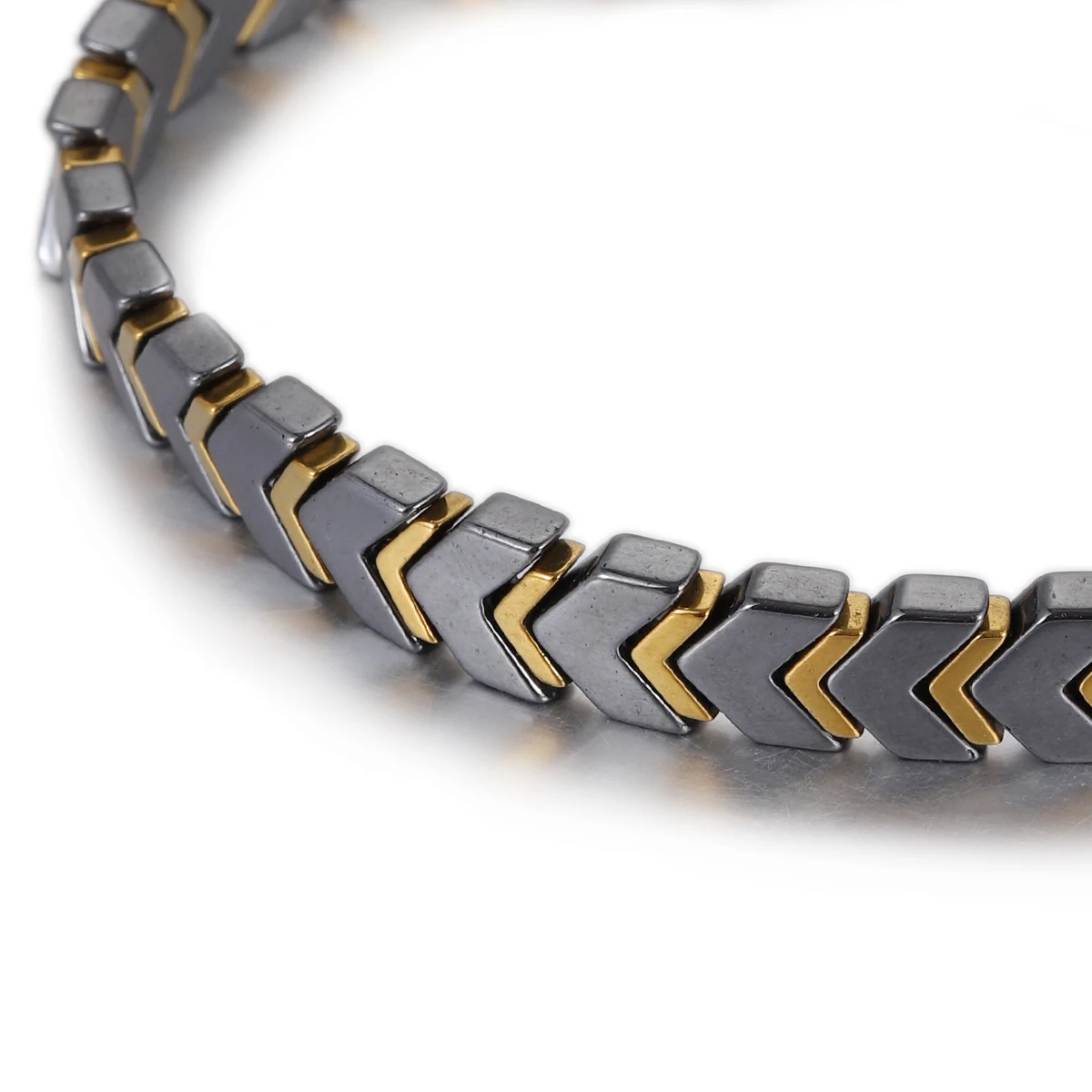 New Hematite Stone Arrow Adjustable Bracelet Men Jewelry Weight Loss Magnetic Therapy Beaded Health Care Bracelets Pulsera Gift