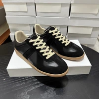 2025 New Leather Versatile Casual Retro Platform German Training Shoes Agon Sneakers for Couples Flat Loafers with Laces 1