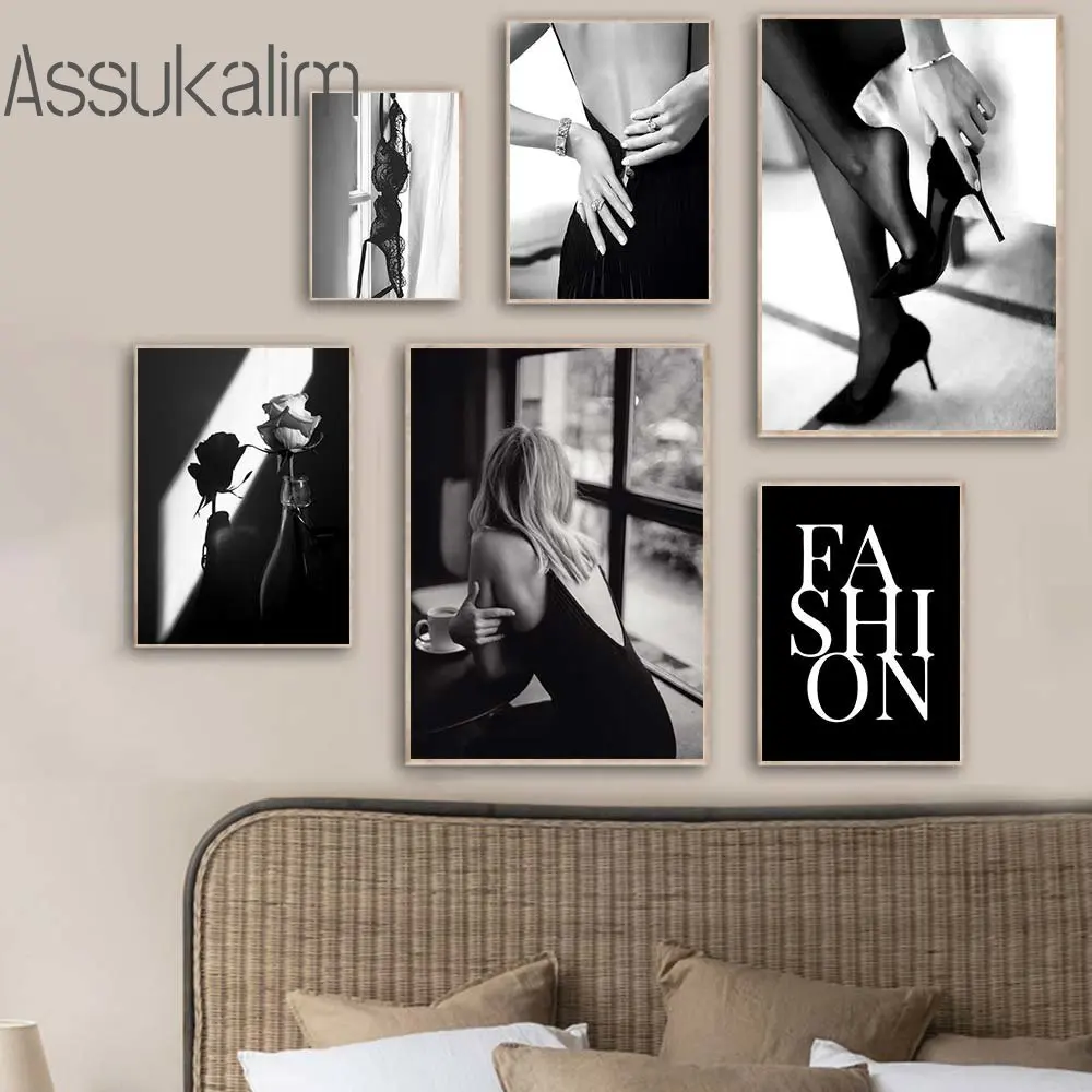 

Классические настенные картины, модная Картина на холсте, постер с изображением нижнего белья, женские художественные принты, постеры в скандинавском стиле, украшение для спальни для девочек