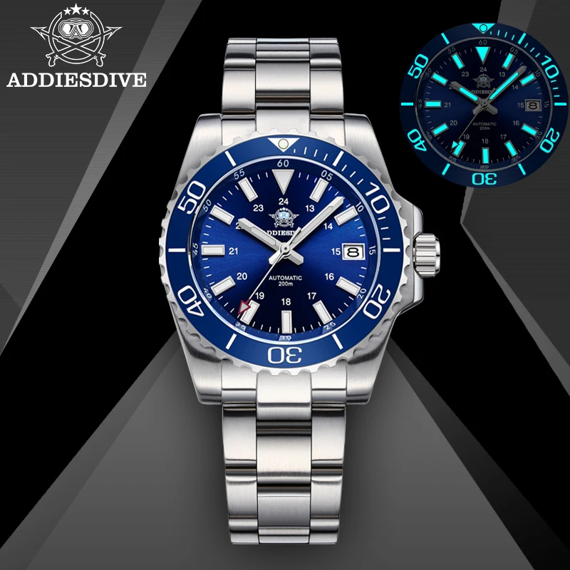 ADDIESDIVE New NH35 Automaic Mechanical Watch Luxury