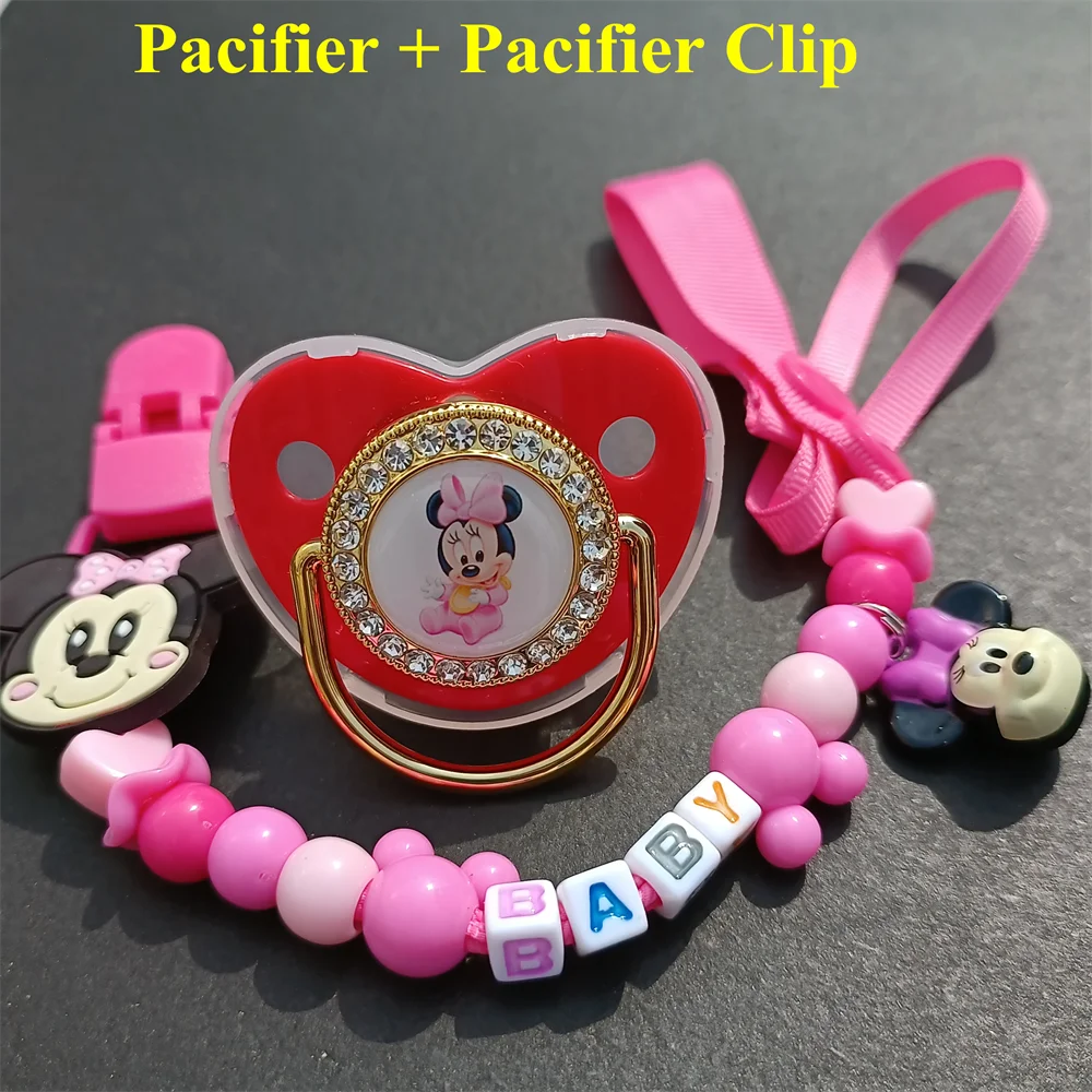 Minnie Silicone Pacifier Chain Minnie Pacifier Accessory Silicone