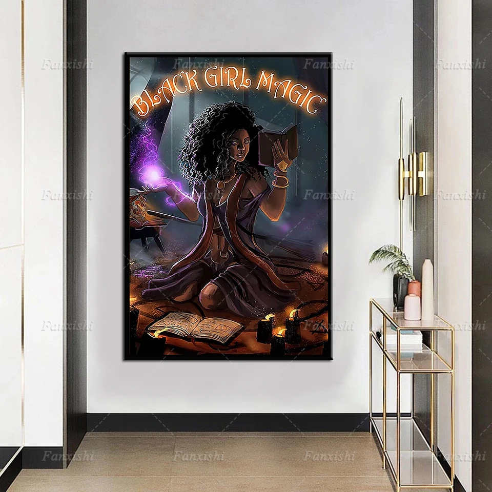 Canvas Painting Black Girl Magic Poster Queen Wall Witch Art Print African American Witches Best Gifts Ever Posters |
