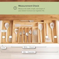 Flatware and Utensil Organizer for Kitchen Drawers, Food-Safe Contract Grade, Expandable From 18 To 33 In 2