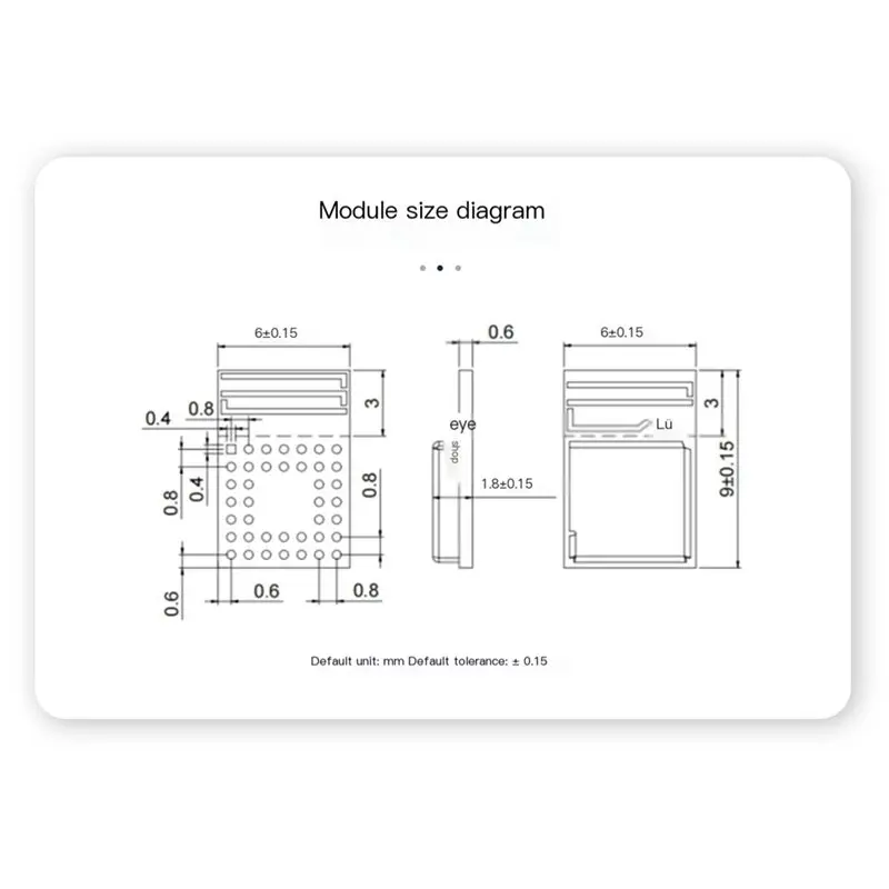 B03B-ME54BS62 Cortex-M33 Soc NRF54L15 BLE 6.0 모듈 SPI I2S UART 보도 통신 무선 블루투스 메시 모듈