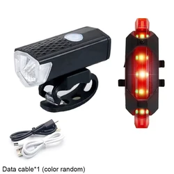 USB Rechargeable Bike Light Kit with Tail Light - Easy Install, Multi - Mode Illumination for Road and Mountain Cycling (1 Sets)