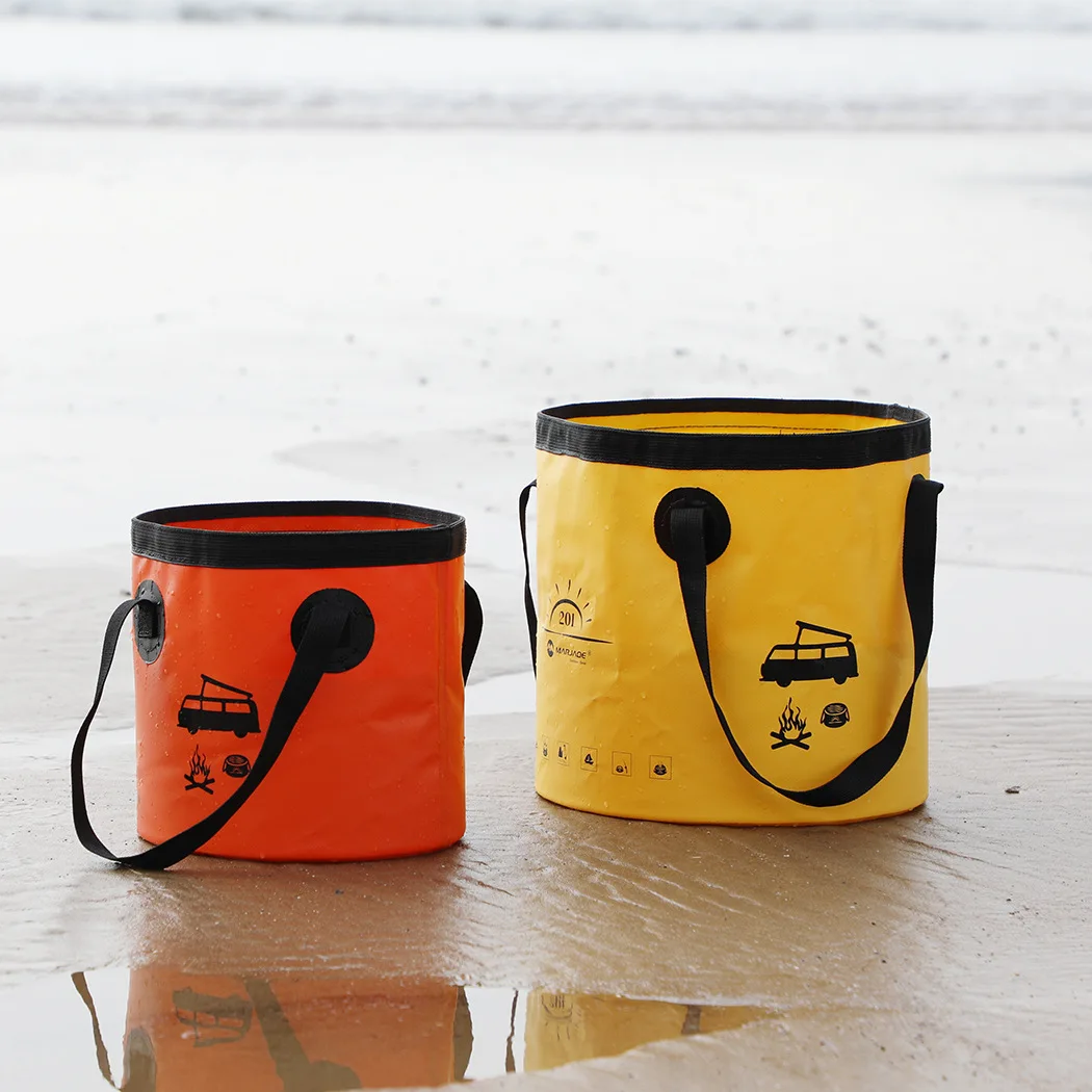 

10L20L Portable Bucket Outdoor Camping Hiking Travel Water Storage Bag Waterproof Water Bag Fishing Foldable Bucket Car Supplies