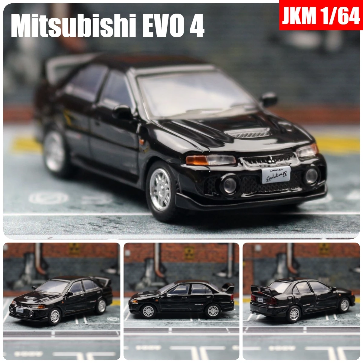 1:64 mitsubishi lancer evolução iv evo 4 miniatura jkm 1/64 carro