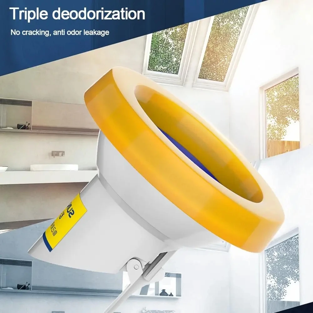 Automatic Closure Of Toilet Flange Seal Ring Deodorant Leakproof Thickening Rubber Gasket Universal Water Toilet Accessories toilet flange ring