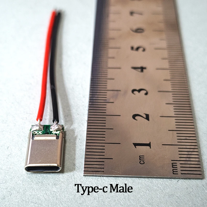 USB Type-C 마이크로 2핀 납땜형 남성 여성 플러그인 보드 고속 충전 소켓 USB-C 용접 와이어 커넥터 잭 테일 플러그