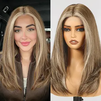 Peruka mieszana z lace front Celeste 60% włosów naturalnych