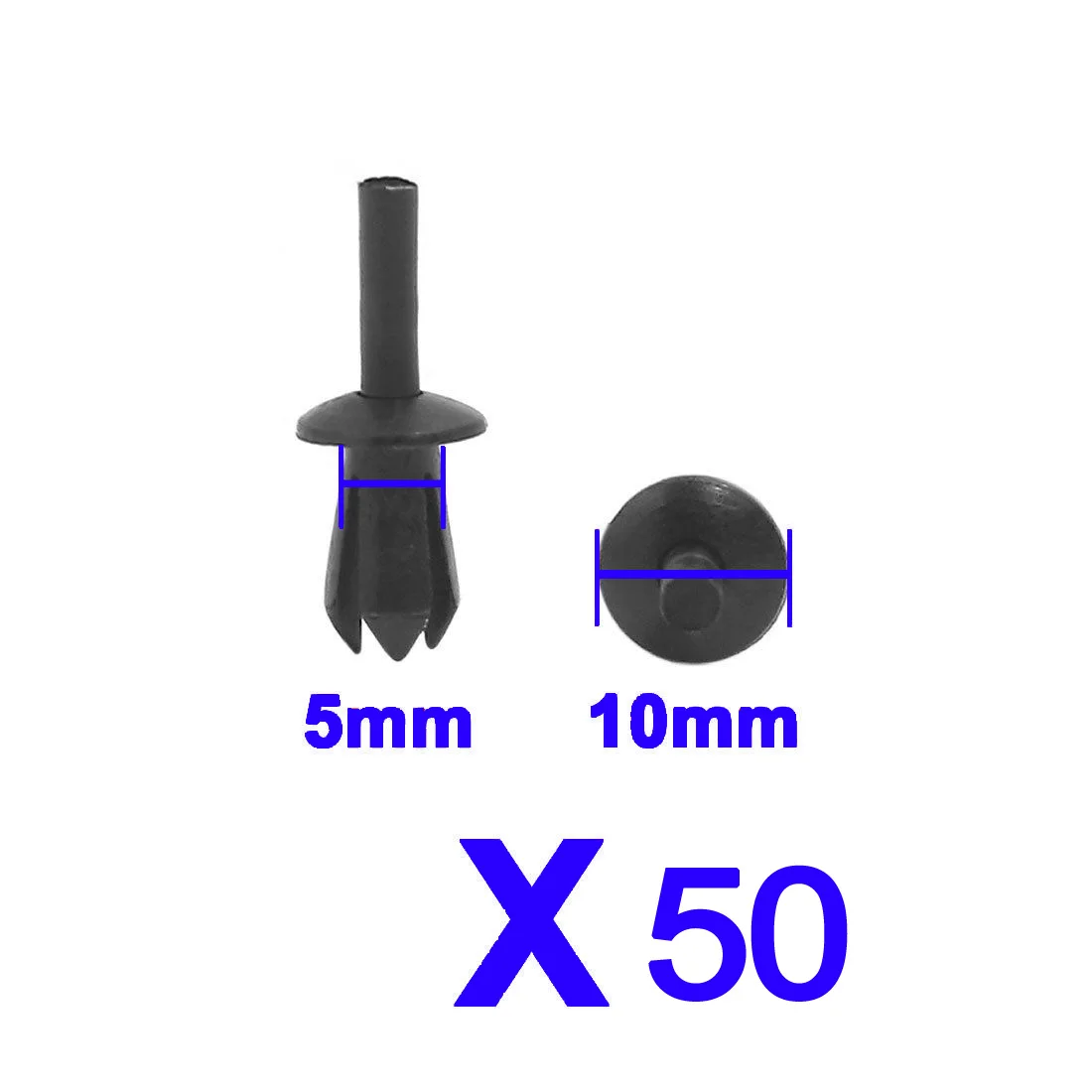 

50Pcs Push-Type Bumper Retainer Clip Nylon Christmas Tree Carpet Floor Mat Clip Under Engine Splash Guard Rivet Fastener Clips