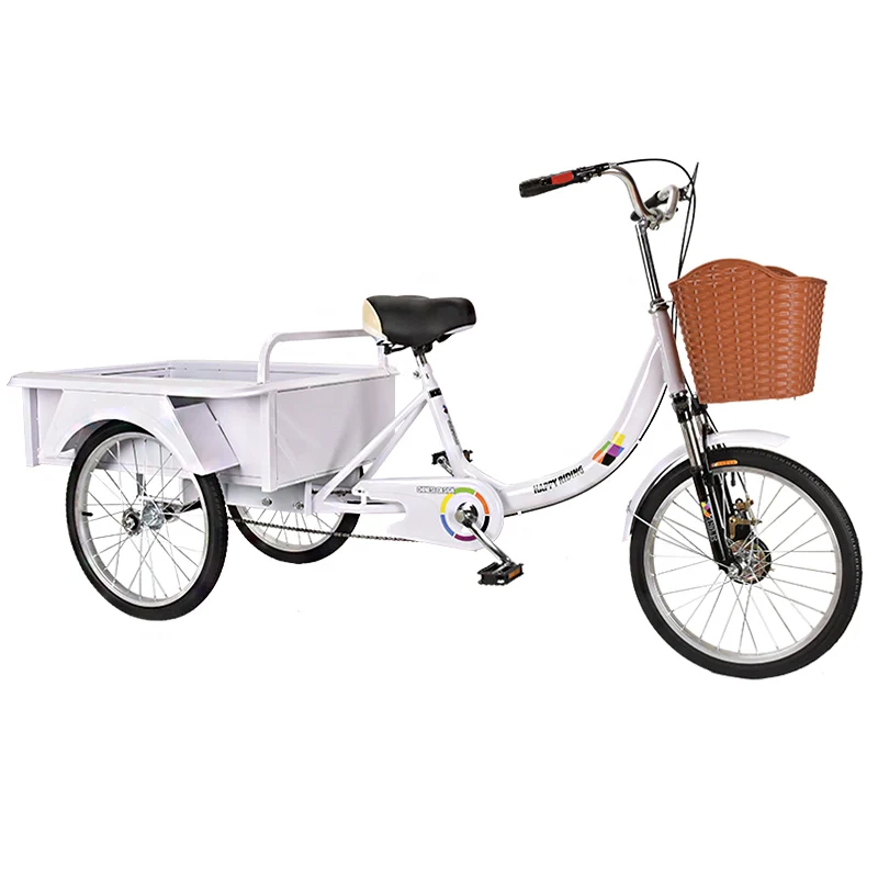 ZL with Bucket Pedal Tricycle Elderly Lightweight Scooter Cargo Rickshaw