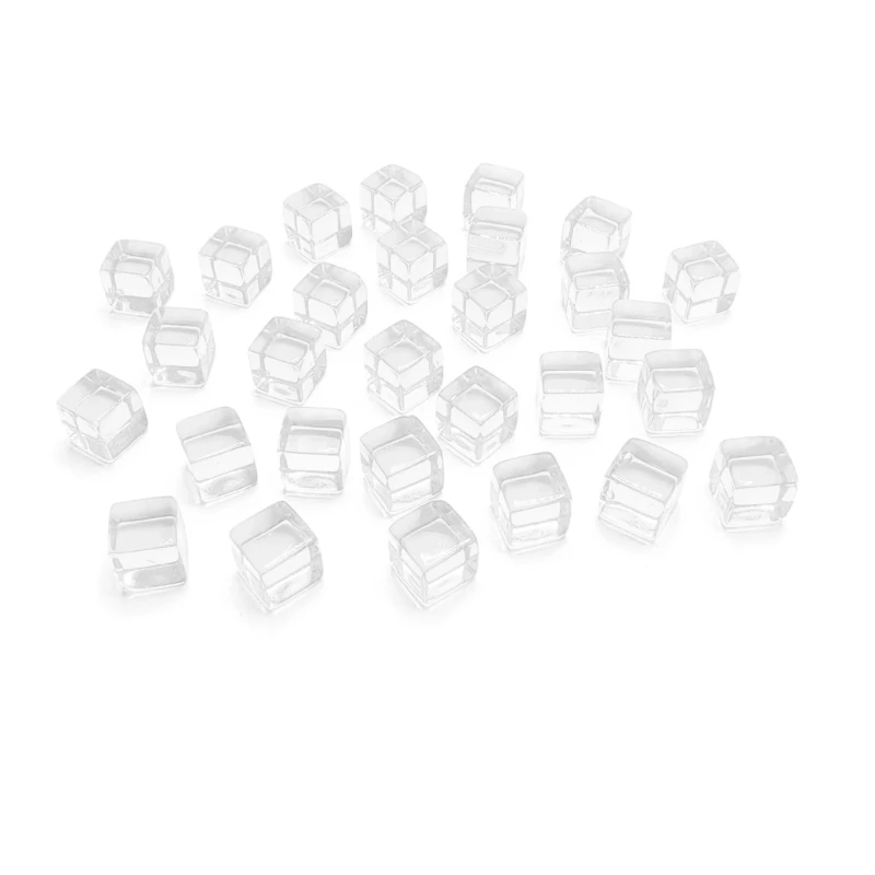 Game Dice 200Pcs 8mm Acrylic Dices Blank 6 Sided Dices Clear Role Playing Puzzle Toy Board Game Cube Party DIY