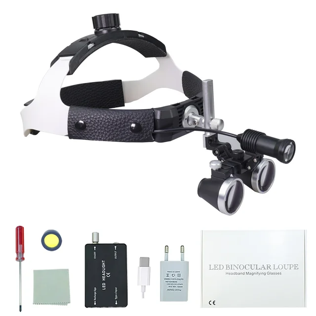 Dental Loupes headmounted 5W spotlight Headlamp surgical lamp Lab