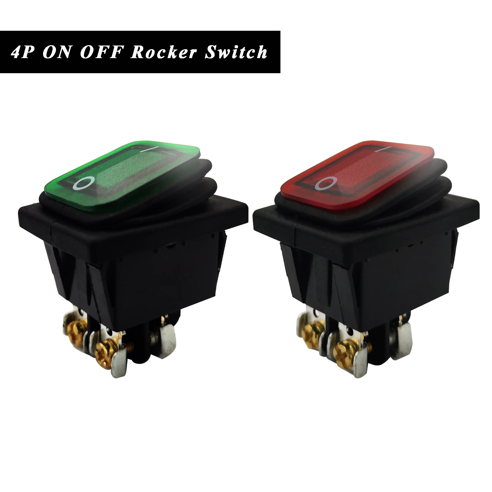 5pcs-Red-Green-LED-Rocker-Toggle-Switches-4Pin-2Position-ON-OFF-AC-125V ...