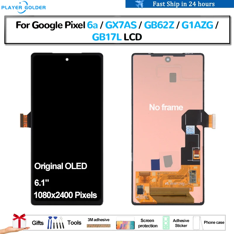 Écran OLED De Rechange Pour Google Pixel 6A - Avec Cadre - Fonction Empreinte Digitale - Kit De Réparation Inclus