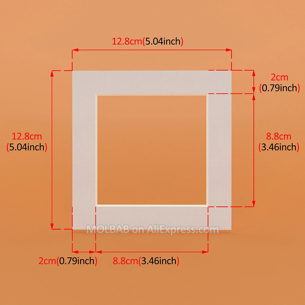 白/黒写真マット正方形のサークル8/10/12/14/16インチ板紙ための凹凸面画像フレームpasse-partouts 12ピース/ロット