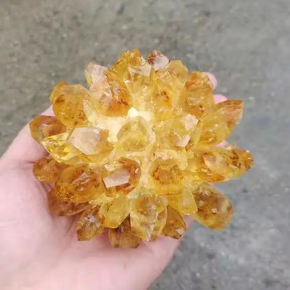 

top Beautiful Natural Raw Citrine Quartz Stone Crystal Cluster Healing Yellow mineral Specimen Home Decor ornaments Decoration