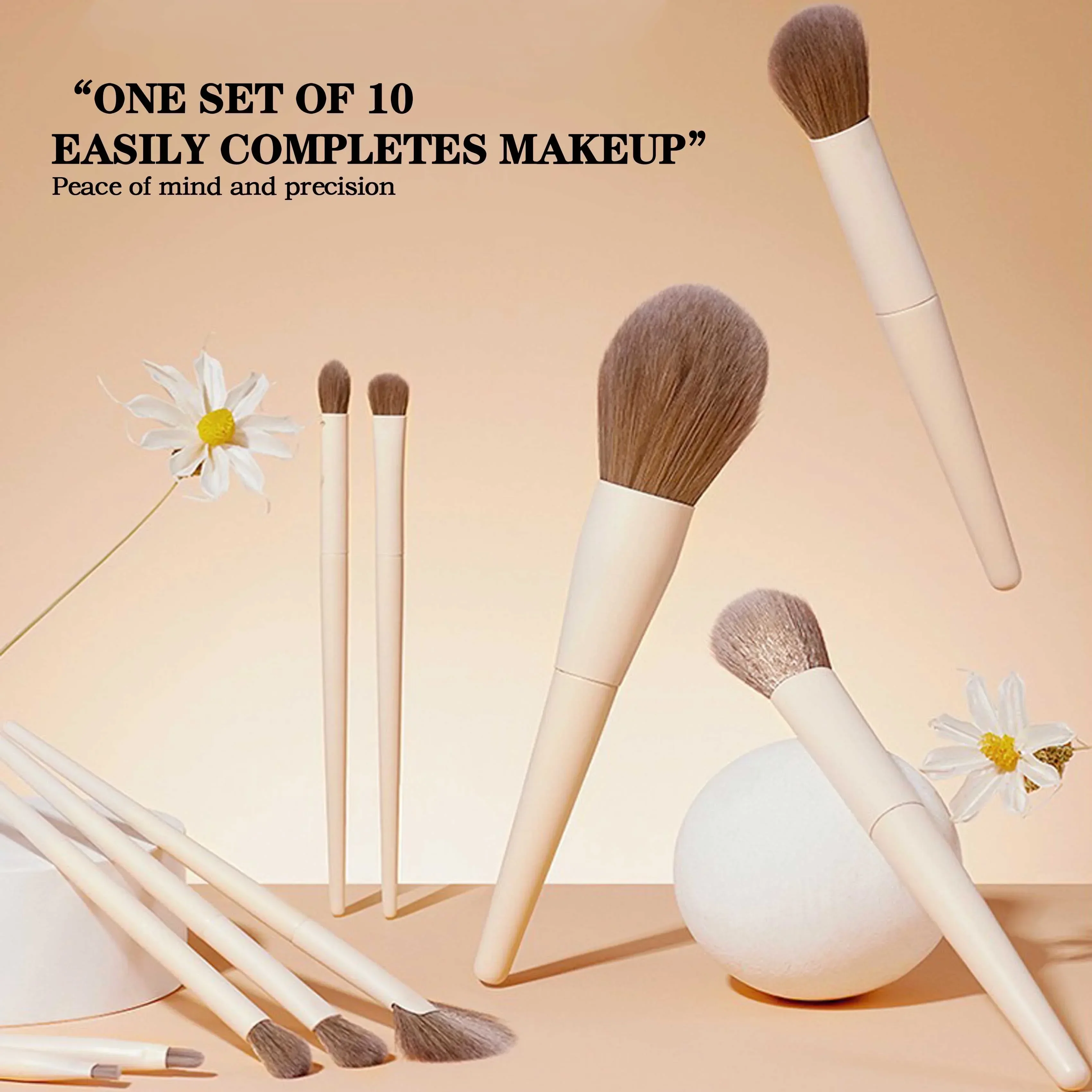 Creamy Makeup Brush Sets 10 A Complete Set of Ultra-Soft Contouring Brushes Concealer for Beginners makeup brushes makeup set makeup tool set