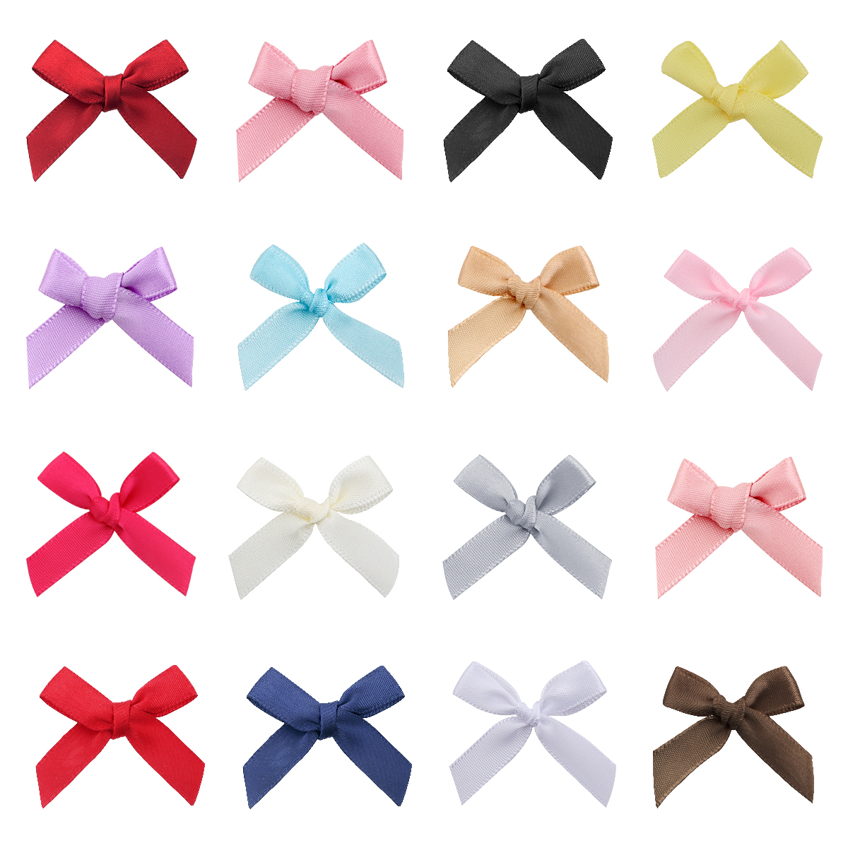 50Pcs/Lot 3.5*4cm Colourful Ribbon Bows Polyester Handmade Satin Bow DIY Sewing Crafts Decoration Gift Bouquets Party Decoration