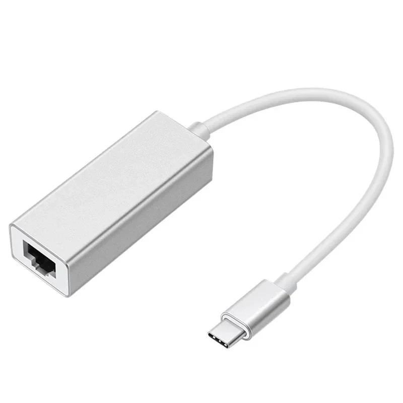 USB C타입 이더넷 어댑터 네트워크 카드, 맥북 PC 윈도우 XP 7 8 10 LUX용 랜 인터넷 케이블, USB C타입-RJ45 10/100Mbps