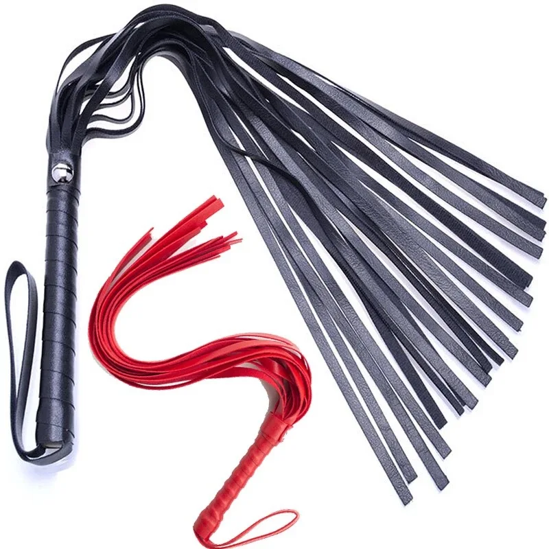 PU Leather Whip 48cm with Lashing Handle