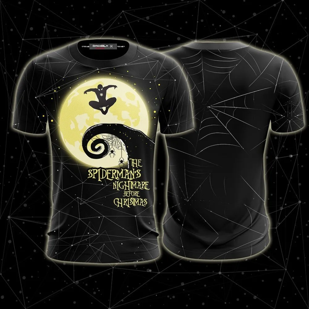 The Spiderman\'s Nightmare Before Christmas Unisex 3D T-shirt