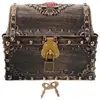 Small Treasure Box Pirate Chest Vintage Treasure Box Small Treasure Chest with Lock and Key 4