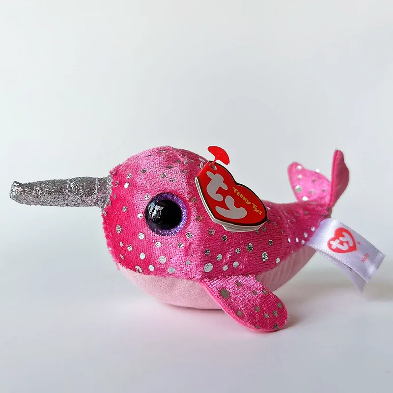 Nelly Narwhal Narwhal Beanie Baby 10CM Teeny Ty Big Eyes Beanie