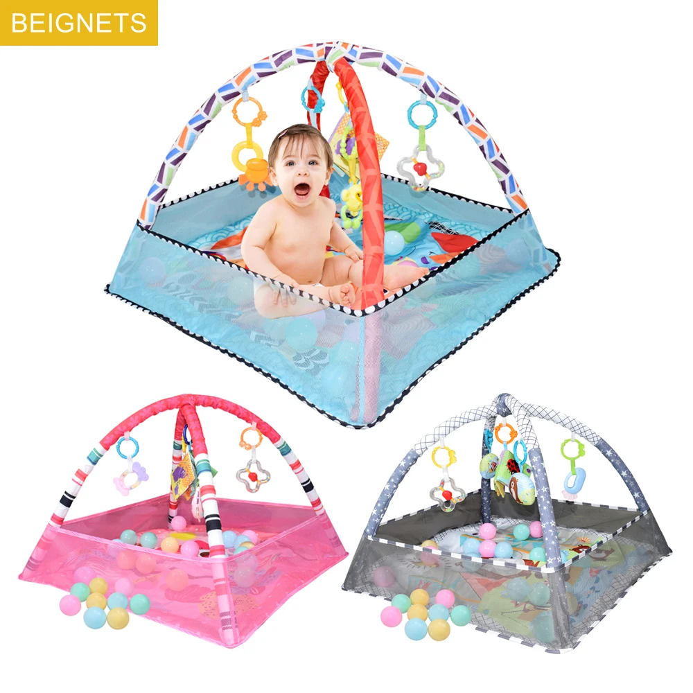 

Baby Activity Gym Fitness Frames Crawling Game Activities Play Mat Multifunction Fence With Marine Ball Infant Funny Toy