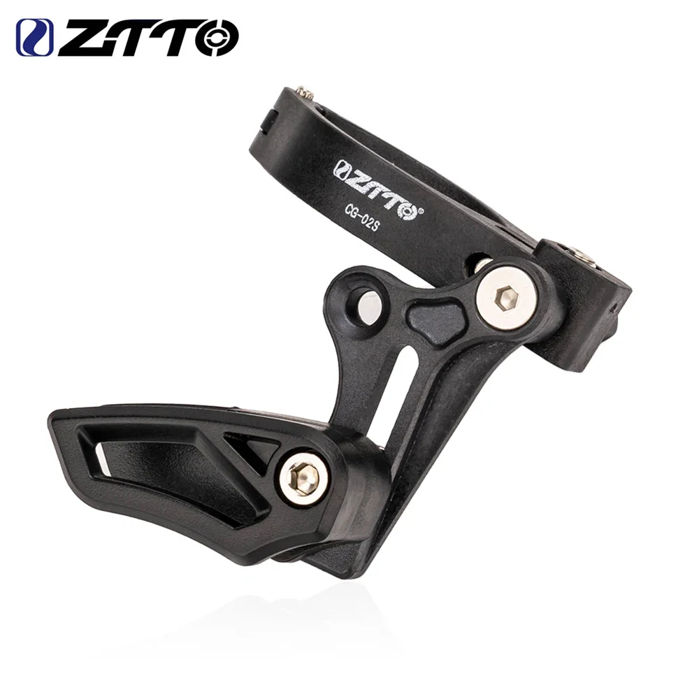 ZTTO 1X 체인 가이드 스태빌라이저 MTB 자전거 체인 프레임 보호 커버, 31.8/34.9mm 클램프 싱글 체인링 안티드롭 체인 가드