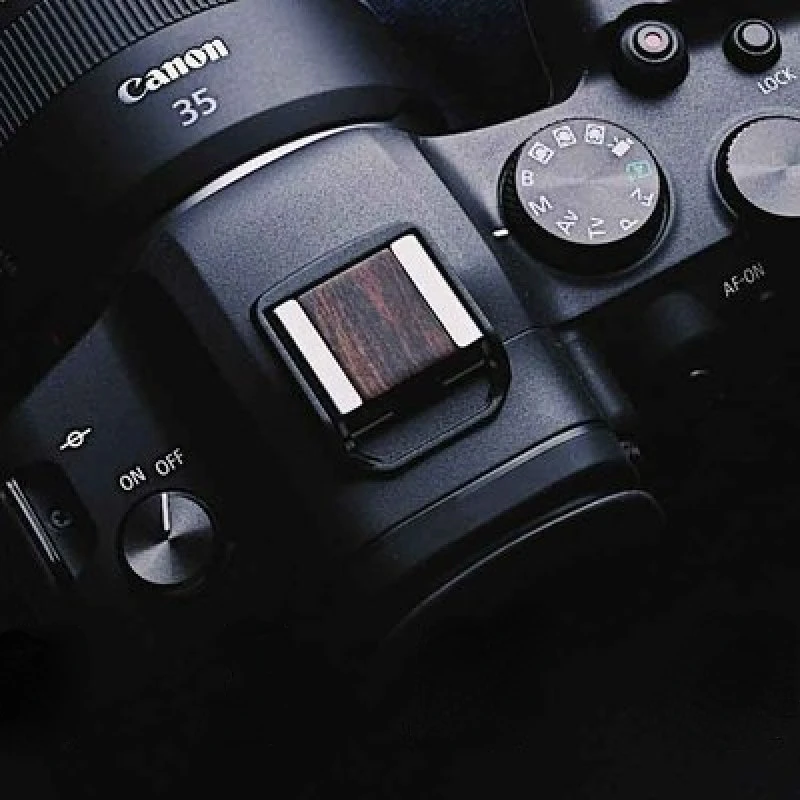 For canon EOS R6 R5 r5 r6 Camera Wooden Hot Shoe Cover Wood cold Hot Shoe Protection Cap