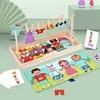 Drying Rack Clothes Dress-Up Jigsaw Puzzle Logical Thinking Matching Sorting Educational Game Kids Montessori Wooden Toys Girls 3
