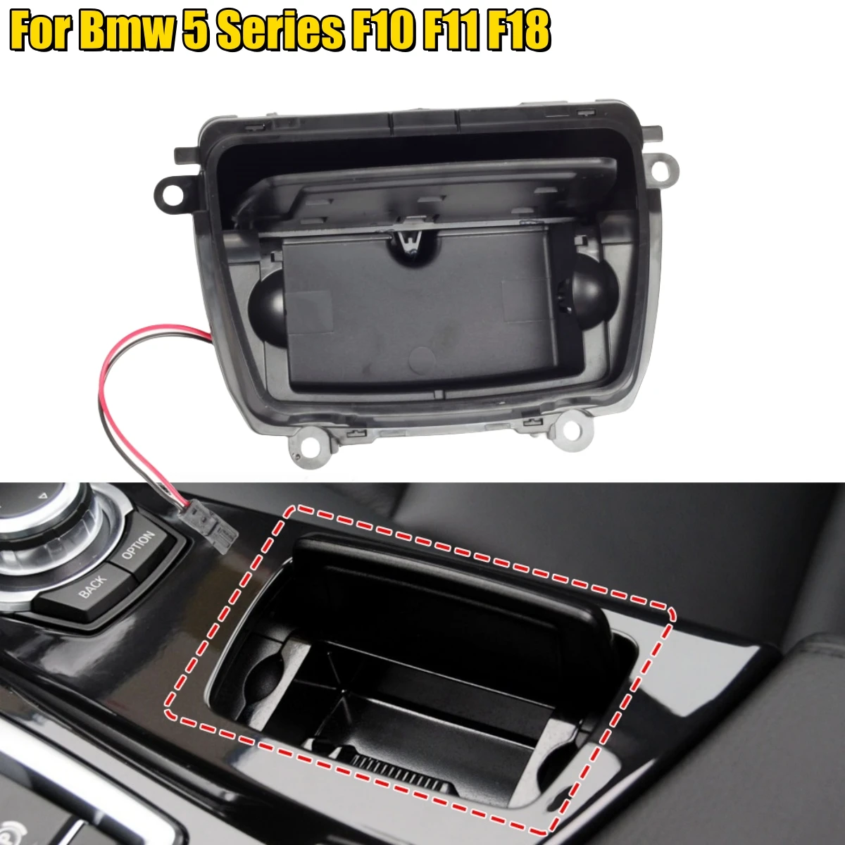 

Car Center Console Ashtray Box Ash Case Cover For BMW 5 Series F10 F11 F18 520 523 525 528 530 2010-2017 51169206347