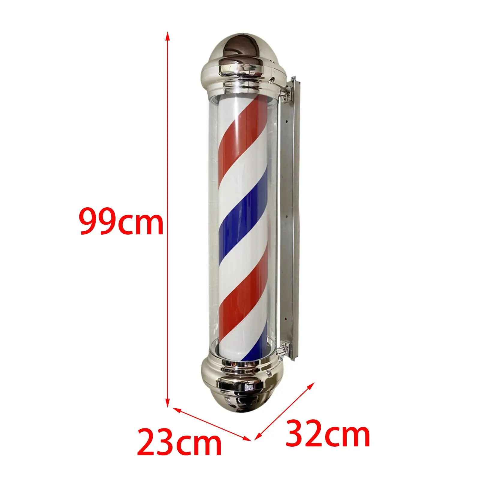 Barber Pole Light Rotating Hair Salon Shop Sign Light Stripes Vintage Style Save Mount LED Lamp for Entrance Street