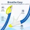 Scuba Diving Snorkel Set - Panoramic Wide View Tempered Glass Mask, Snorkel, Fins & Mesh Carry Bag