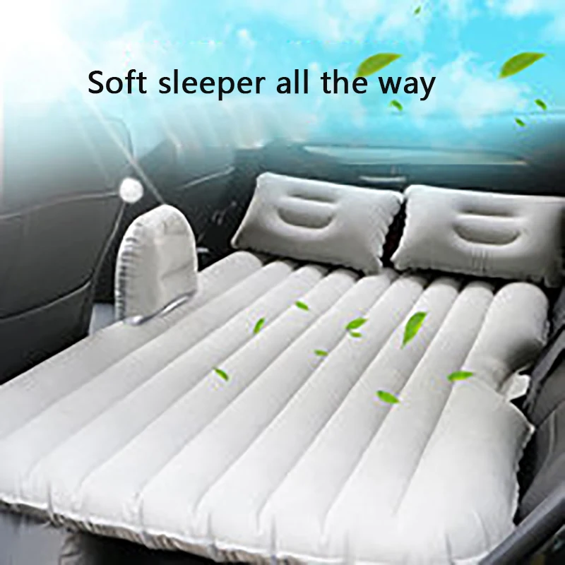 Car supplies Folding car inflatable bed PVC flocking car inflatable mattress SUV travel bed