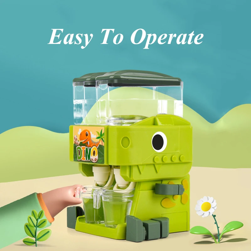 Mini Dual Water Dispenser Kitchen Toys Realistic Miniature Water Juice Drinking Fountain Pretend Play Funny Toys for Boys Girls 3
