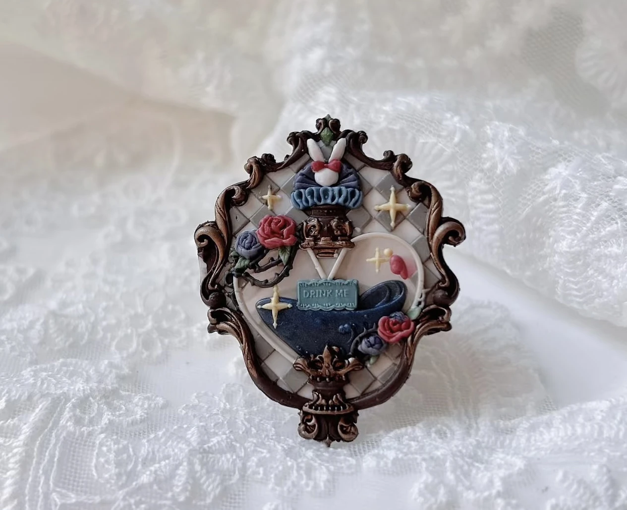 Alice in Wonderland Series Brass Seal Fire Seal Set Magic Sle DIY Stationery Busin Supplies Eonal Culture Goods