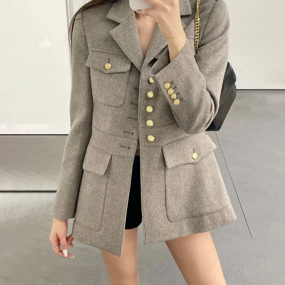 

Cashmere Lapel Blazer Jacket Ngvp #nigo6829