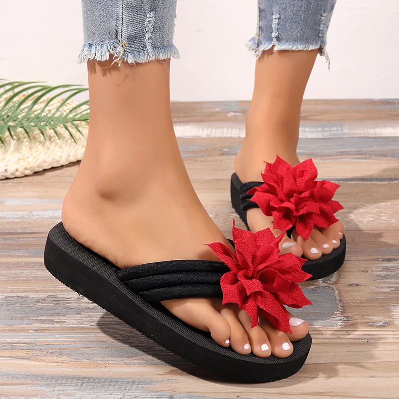 Sandali Da Donna Pantofole Flipper Zero Flat Con Infradito Ladie Shoes In Offerta 2023 Summer Beach Slides Outside Flat Shoe Big Size