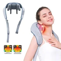 2025 Bionic Neck Shoulder Massager Kneading Massager Shawl 3-Level Modes Neck Cervical Waist Leg Body Muscles Massage Pillow 2