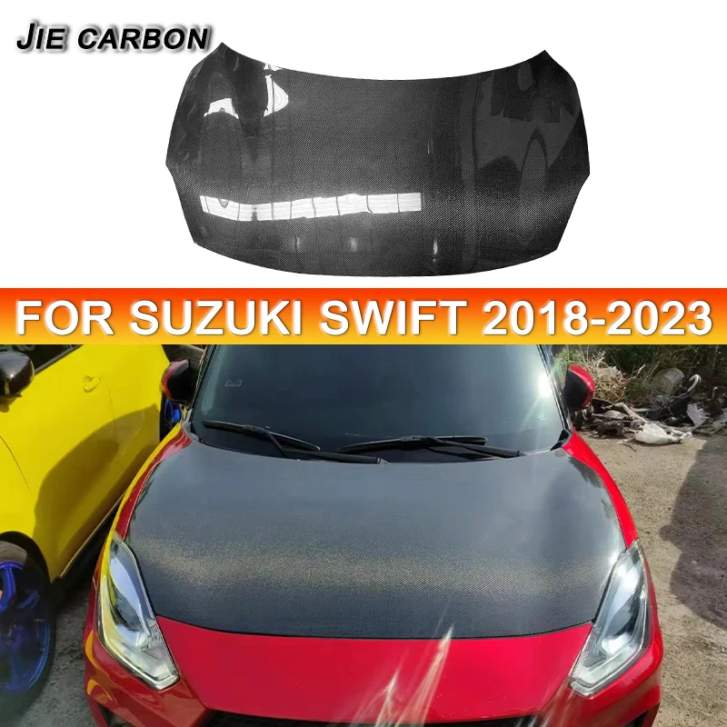 Cofano Di Sfiato Del Cofano Anteriore Dell'Auto In Vera Fibra Di Carbonio Per Suzuki Swift Sport Zc33S 2018-2024 Accessori Esterni Look Autentico Styl