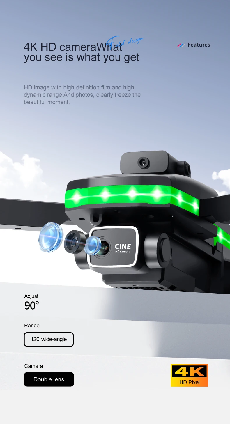 Hermoso Mini Dron Con Cámara Hd S160 De Larga Duración