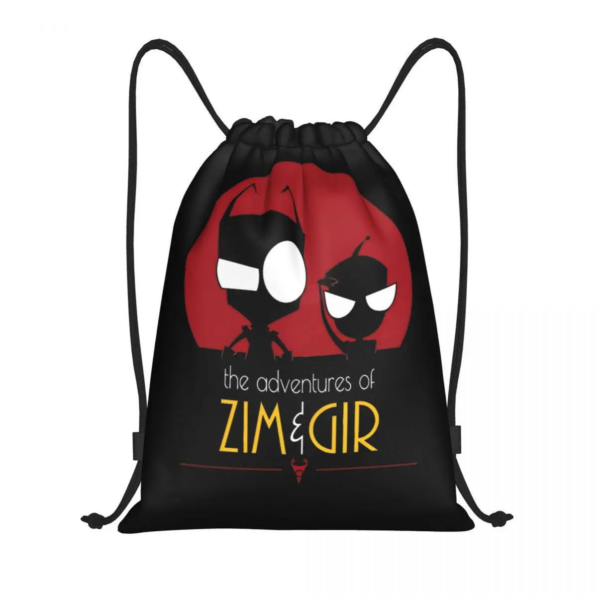 thumbnail image 1 of Mochila con cordón Zim y Gir INVADER ZIM, mochila deportiva para gimnasio, divertidas bolsas con cordón para senderismo, 1 of 5