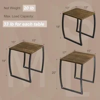 Nesting Tables, Vintage Side End Tables Living Room, Coffee Snack Table Set of 3 2