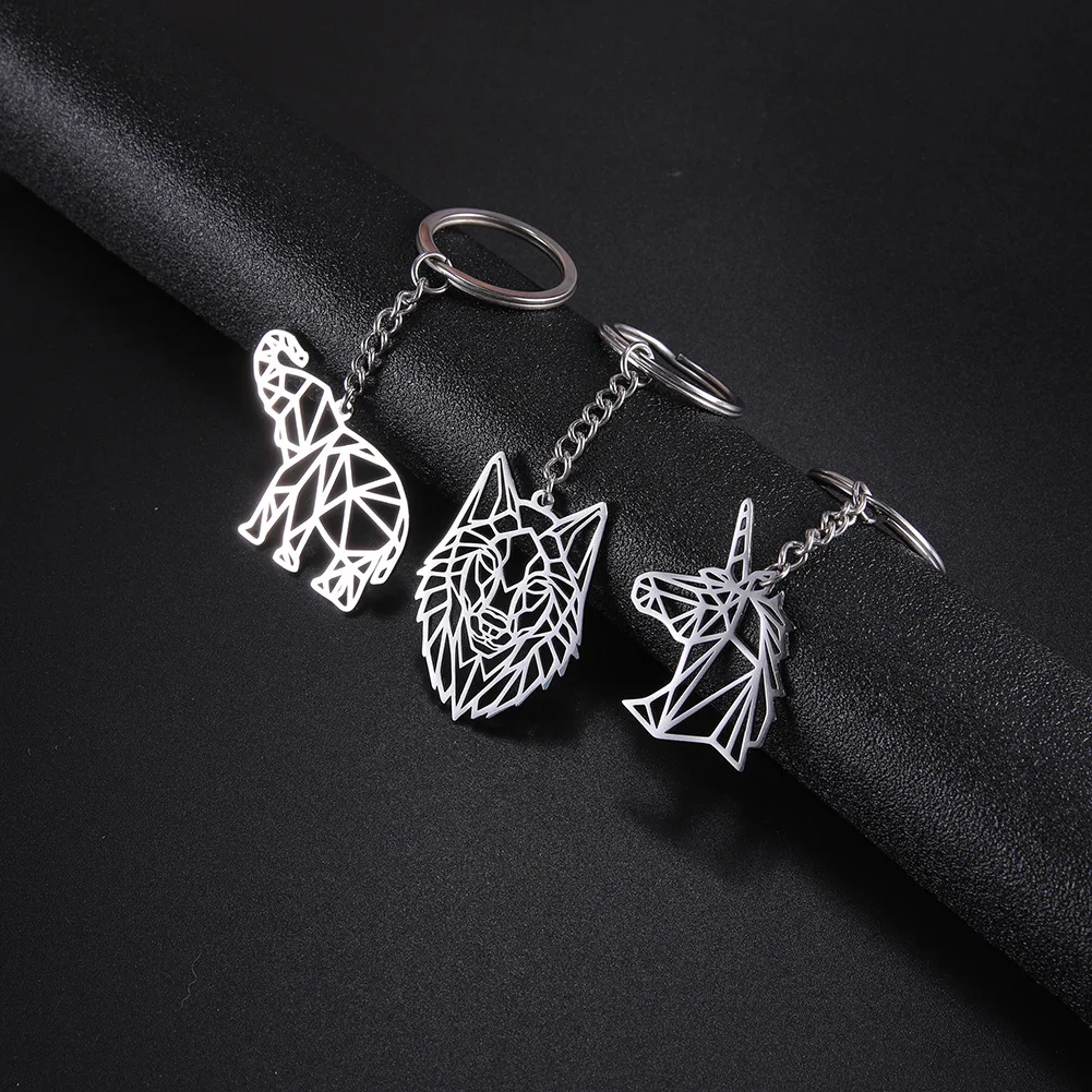 

Брелок с волчьими животными, круглая подвеска, брелок для автомобиля, брелки из нержавеющей стали, брелок с подвеской для сумки, подарок